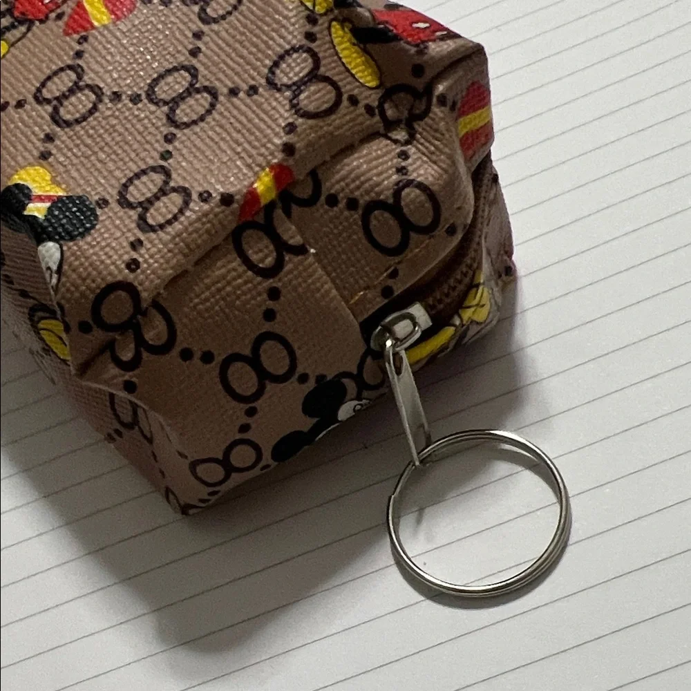 Mickey Mouse Brown Keychain Pouch